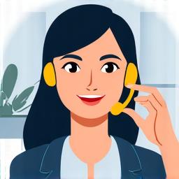 Personne au téléphone pour un premier contact.