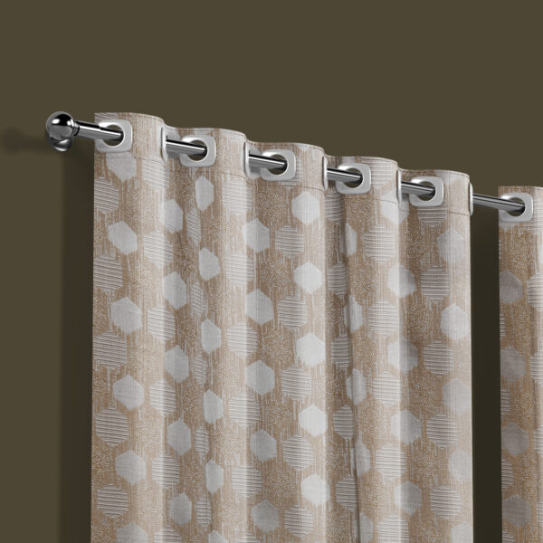 VT 7 Feet Curtain - Heavy Polyester Blackout Drapes Set - (Beige - 84 Inches) - Image 2